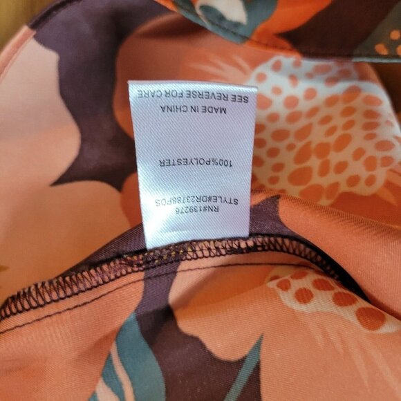 Anthropologie DR2 Woven Boho Top Shirt Peasant Blouse Short Sl M Floral - Picture 5 of 5